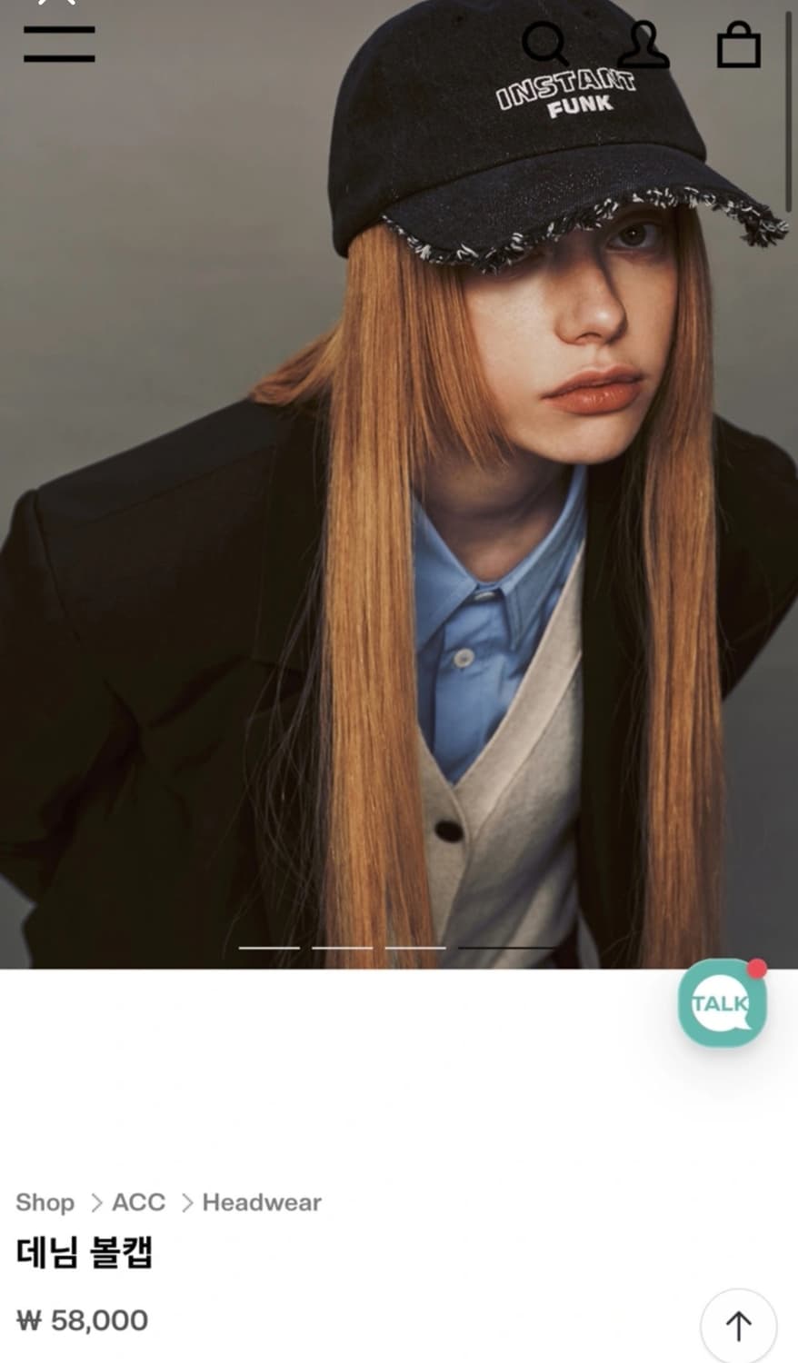 인스턴트펑크 데님 볼캡 남녀공용 미개봉 상품이미지3