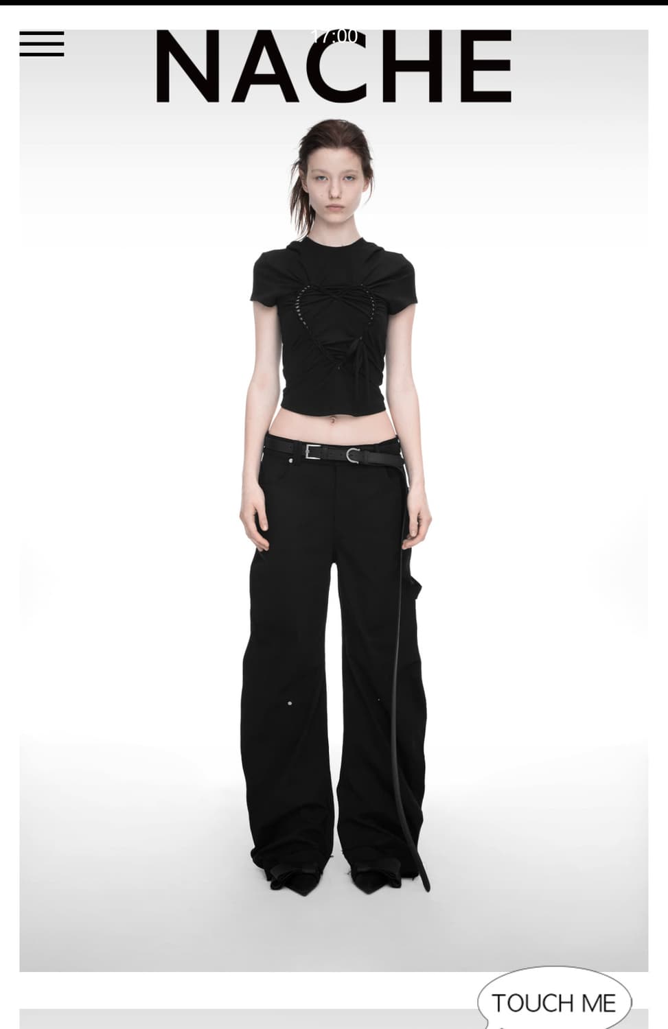 Nache raw cut curved pants 상품이미지1