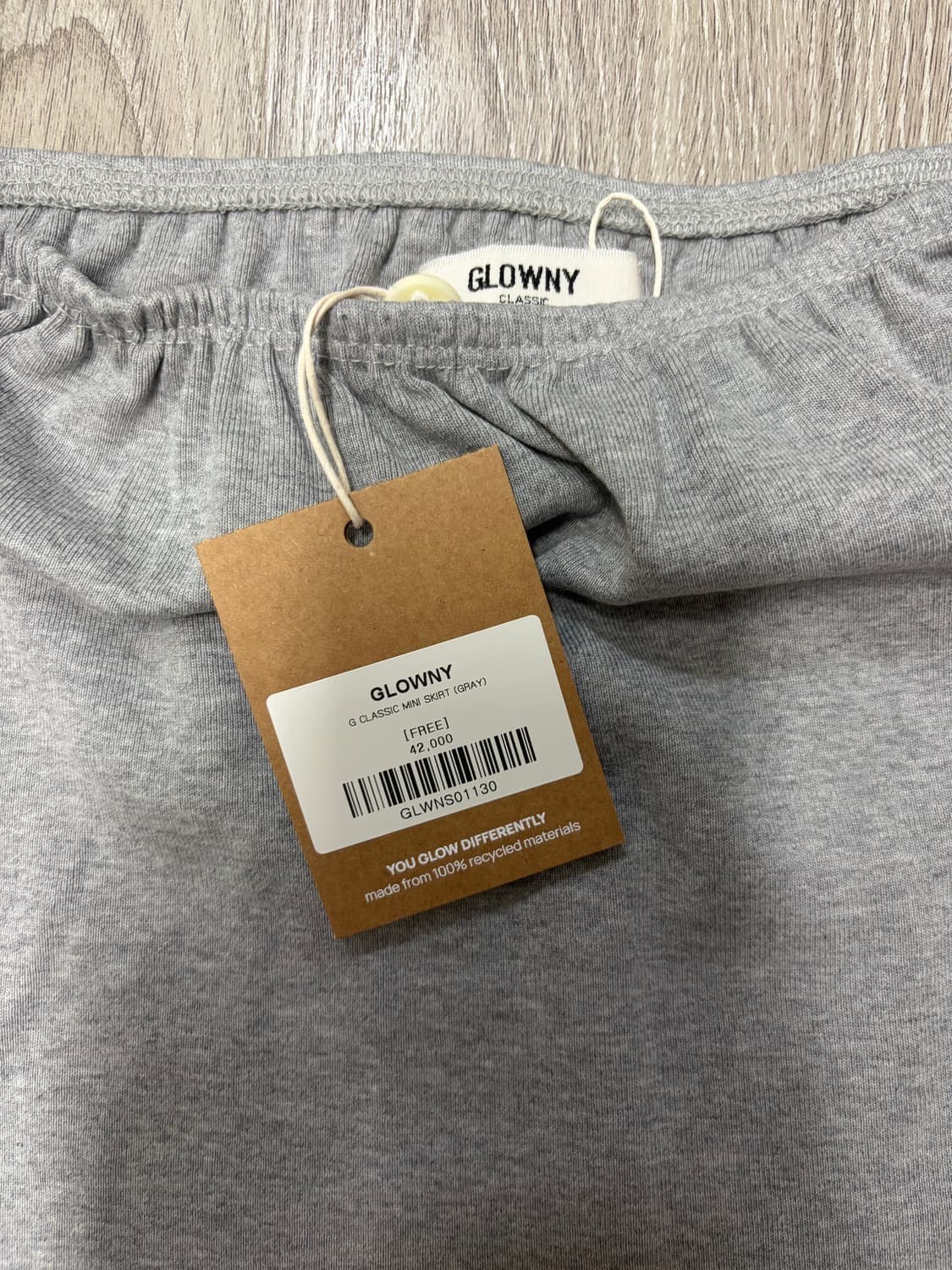 [GLOWNY] G CLASSIC MINI SKIRT (GRAY) 상품이미지3