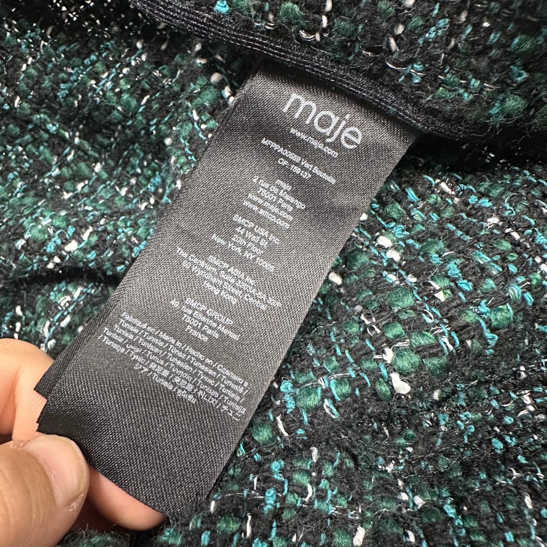 ✨ (바배) 마쥬 23FW 트위드 딥그린 팬츠  상품이미지4