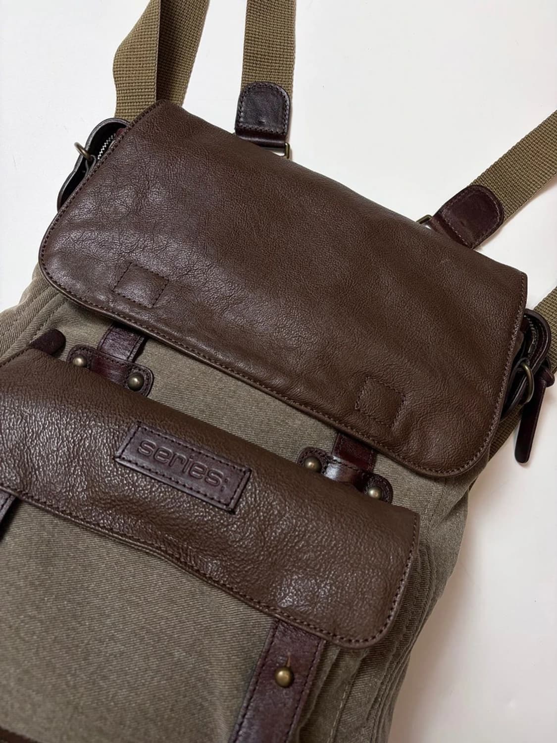 시리즈 아메카지 빈티지드 캔버스 백팩 Q1541 상품이미지2