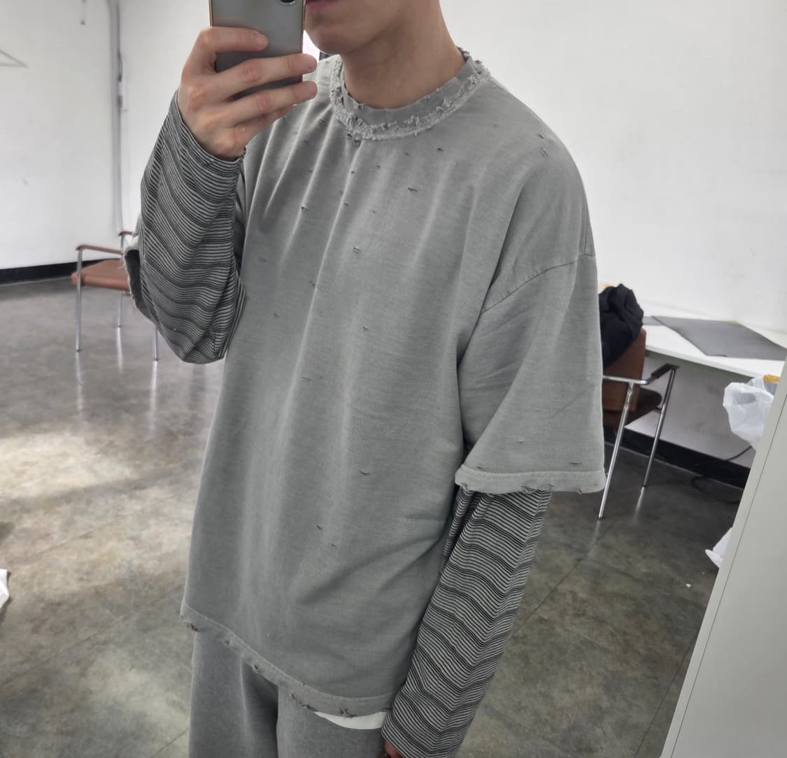 빈티지 긴팔 레이어드 티셔츠 상품이미지8