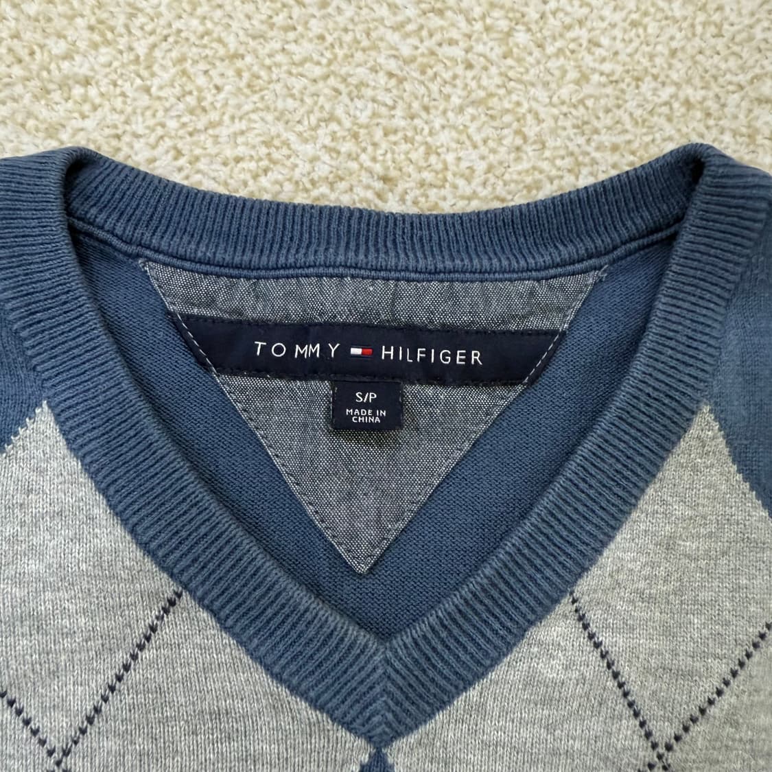 [S] 타미힐피거 아가일 패턴 스웨트 니트 1229T2 상품이미지3