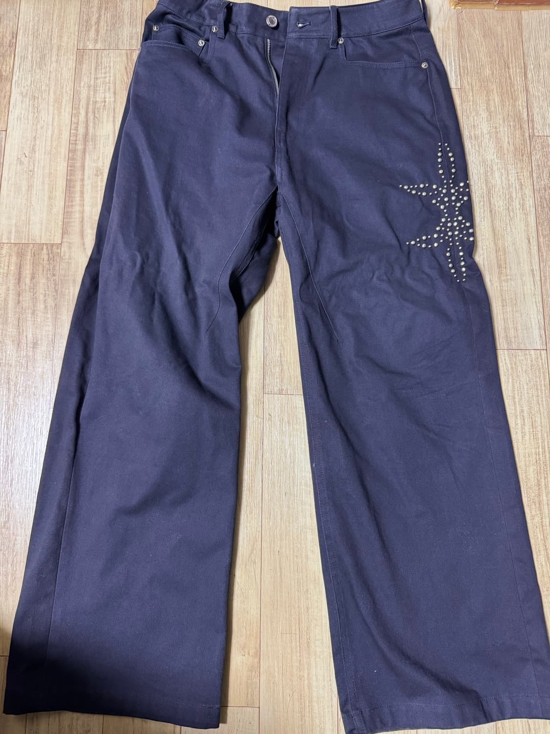 서피스에디션 스터드 와이드 팬츠(dark purple) 상품이미지1