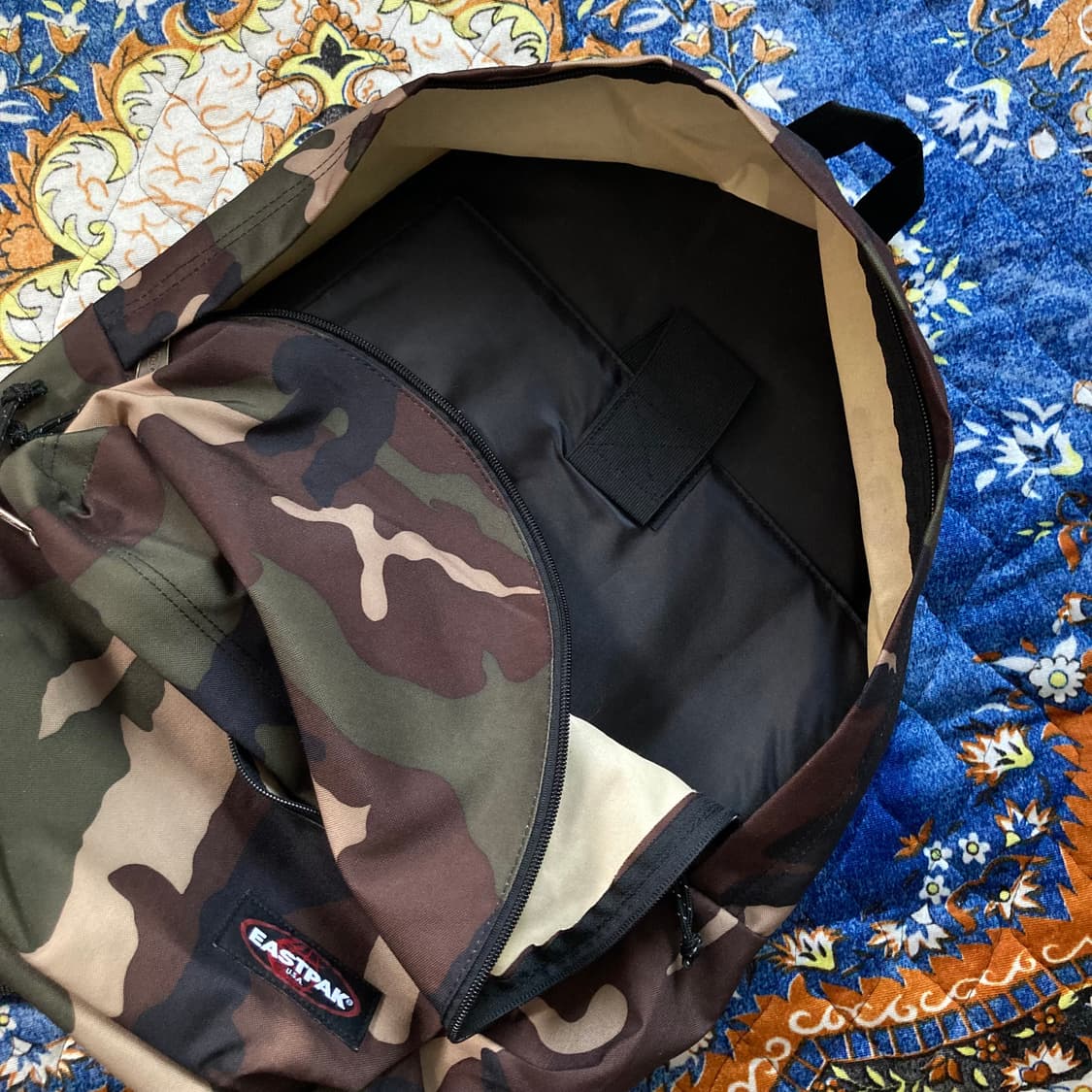 빈티지 Eastpak 이스트팩 밀리터리 카키 카모플라쥬 백팩 가방 상품이미지6
