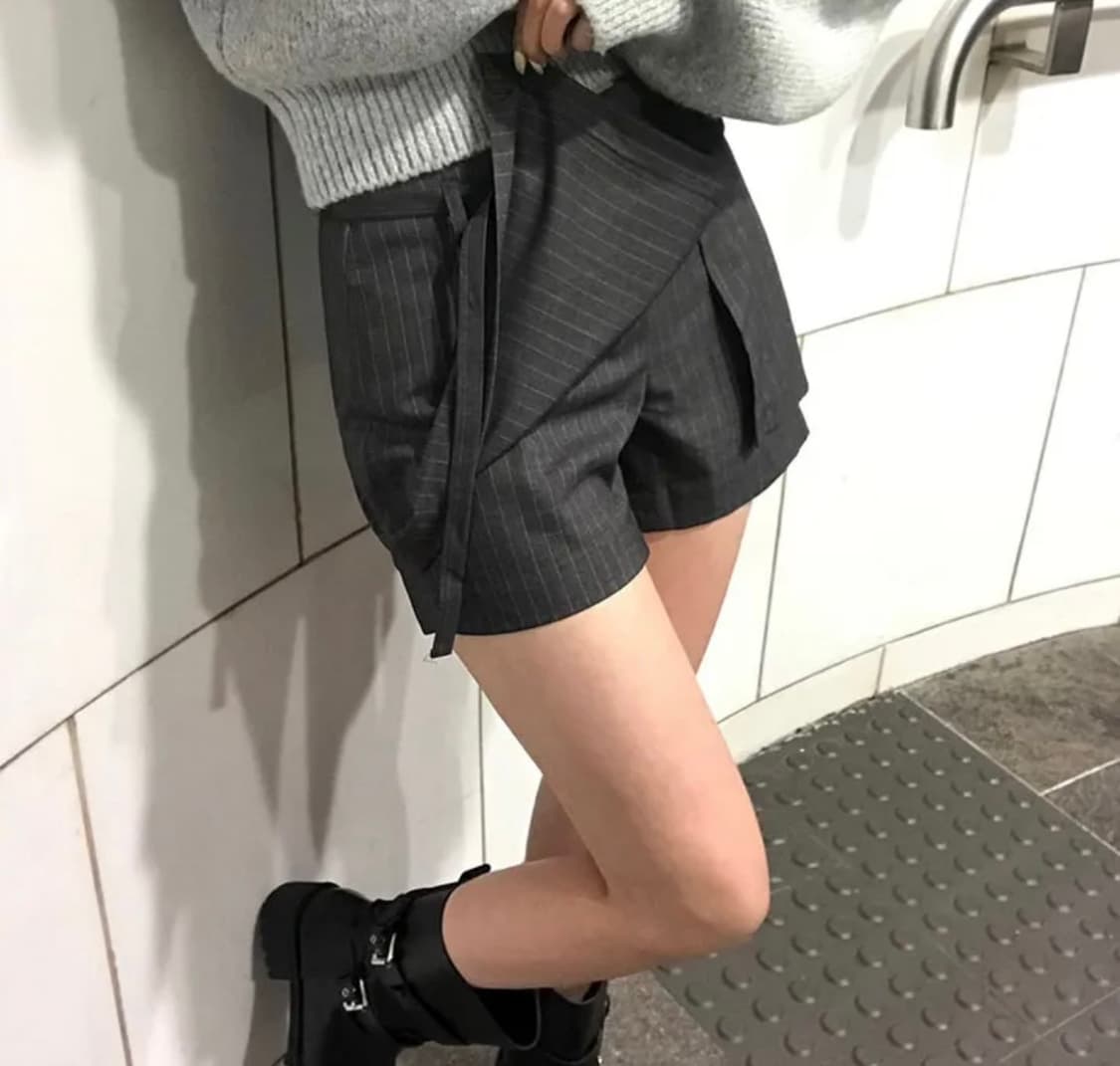 베이델리 스트라이프 랩 치마바지 상품이미지3