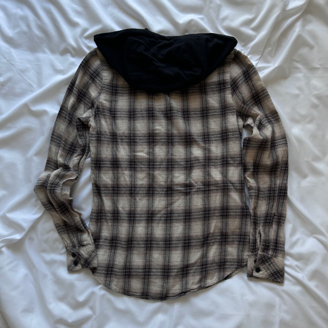 빈티지 코튼 후드 체크 긴팔셔츠 상품이미지9