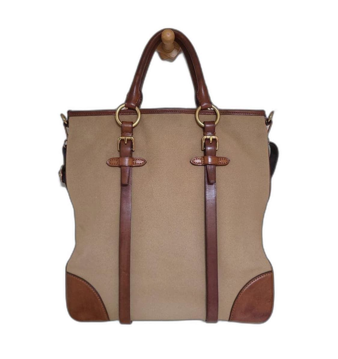 폴로 랄프로렌 빈티지 캔버스 레더(가죽) 토트백 크로스백 가방 상품이미지2