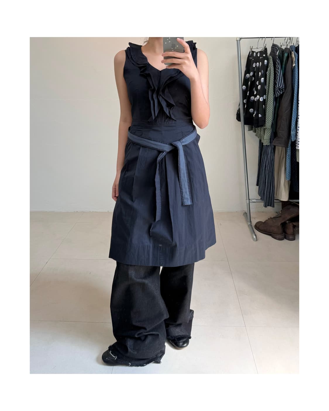 빈티지 프릴 원피스 상품이미지1