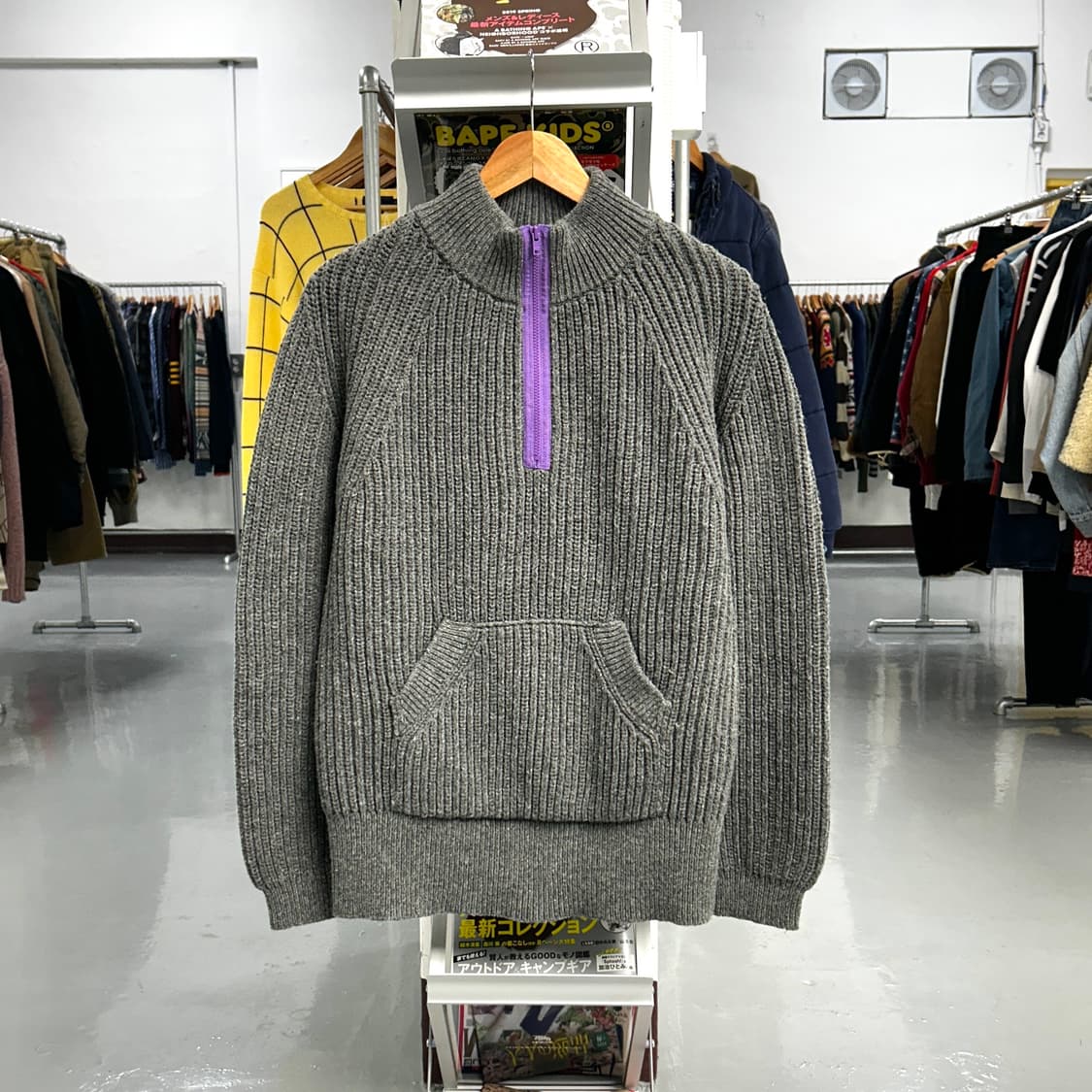 블루블루 재팬 울 하프집업 상품이미지1