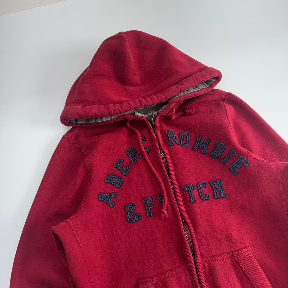 Abercrombie 아베크롬비 스펠아웃 레드 후드집업 상품이미지4