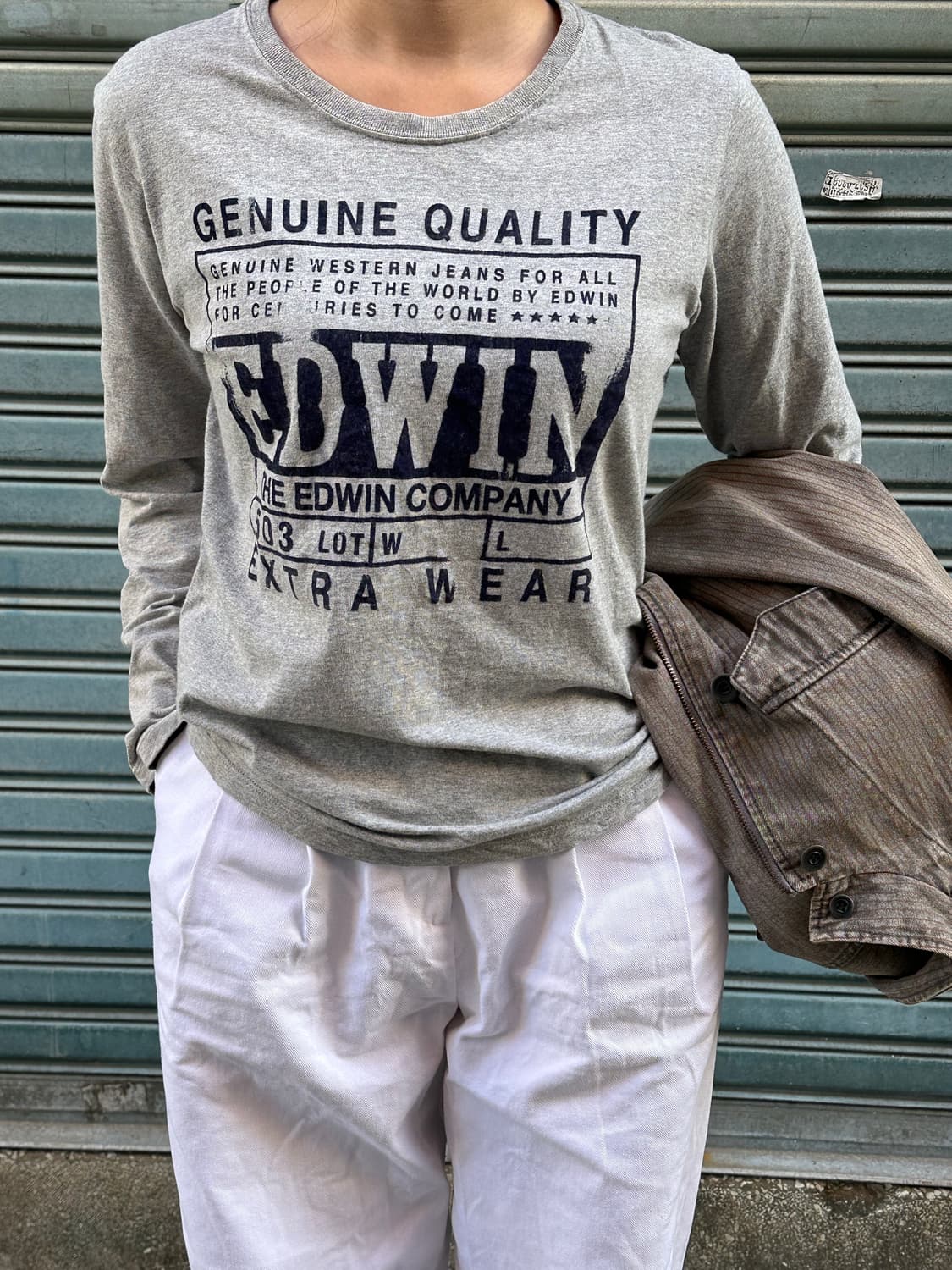 90’s EDWIN grey lettering SV 상품이미지2