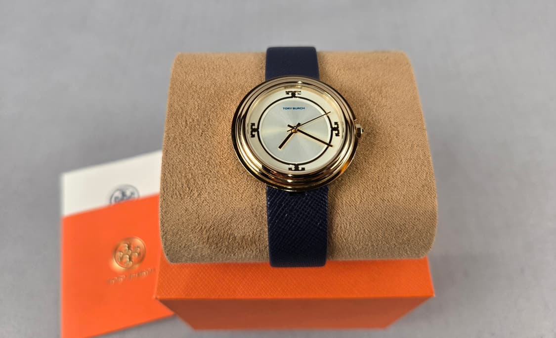 토리버치 베일리 금장 가죽 여성 손목 시계 네이비 정품 상품이미지3