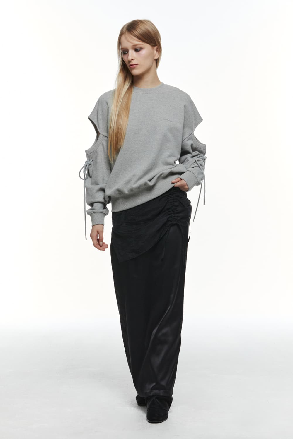 쓰리투에이티 소매트임 맨투맨 (그레이) 새상품 40000 상품이미지6