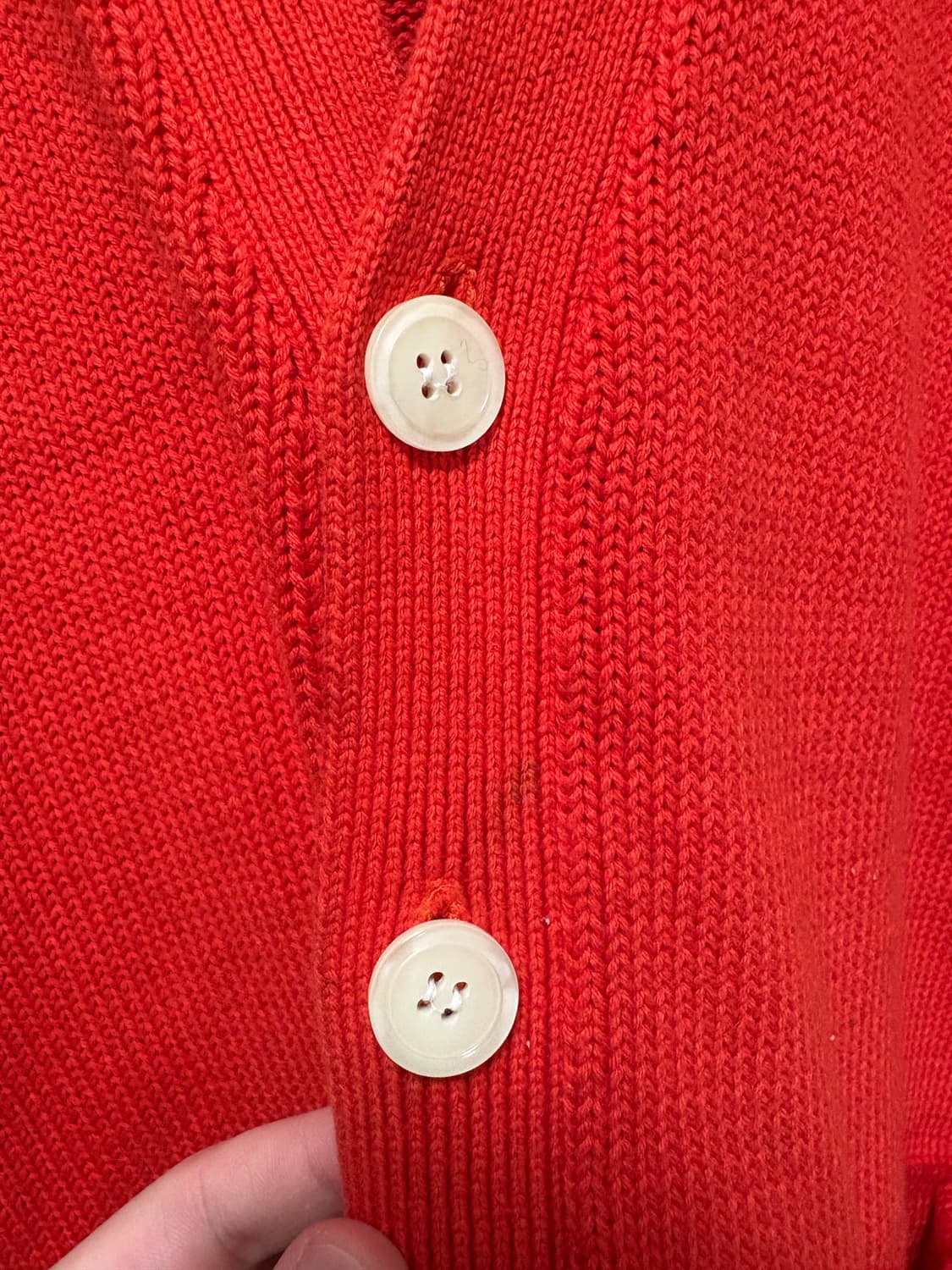 M 빈티지 폴로 정품 가디건 레드 상품이미지5
