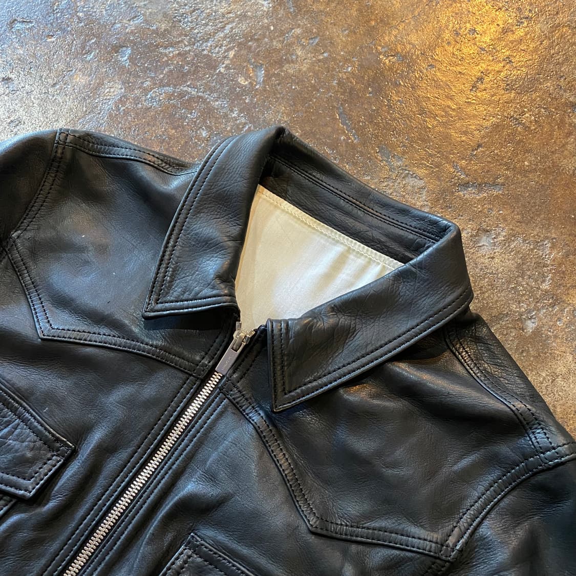 (M) the letters 가죽 자켓 상품이미지2