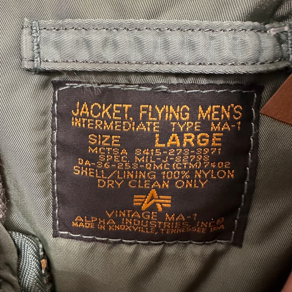 90’s 알파인더스트리 MA-1(Made in USA) 상품이미지6