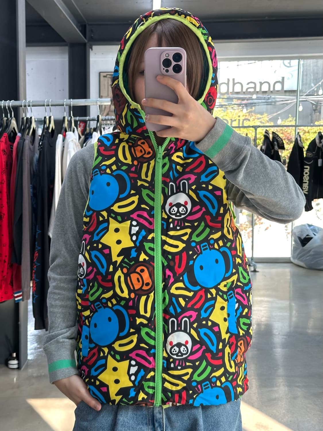 베이프 리버시블 마일로 사파리 패딩베스트 상품이미지1