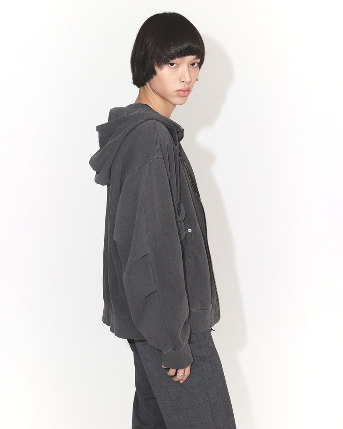 [L] 언어펙티드 DYED 4P HOODIE ZIP UP 후드 집업 상품이미지5