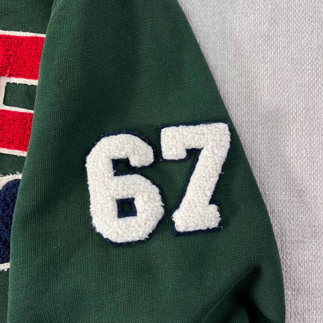 100 폴로랄프로렌 프레리 럭비 멀티패치 숄카라 가디건 상품이미지6