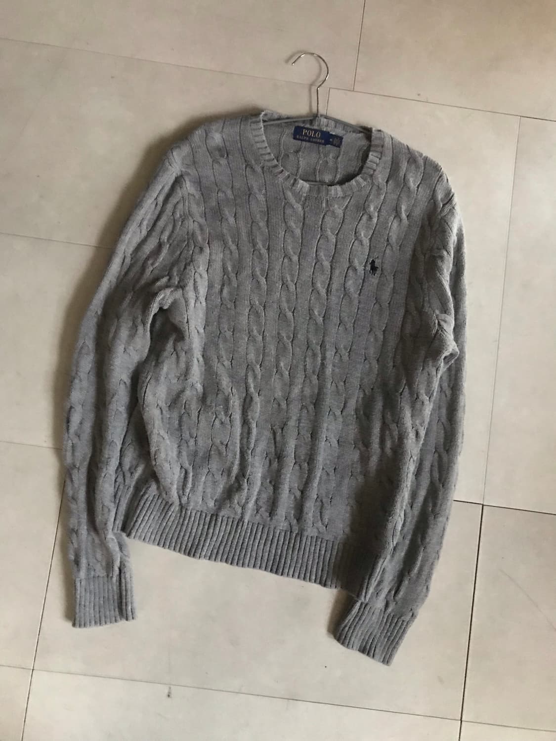 폴로 그레이 케이블 니트 상품이미지8