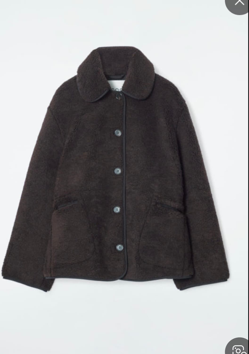 코스 cos 칼라 포 시어링 자켓 xs 상품이미지2