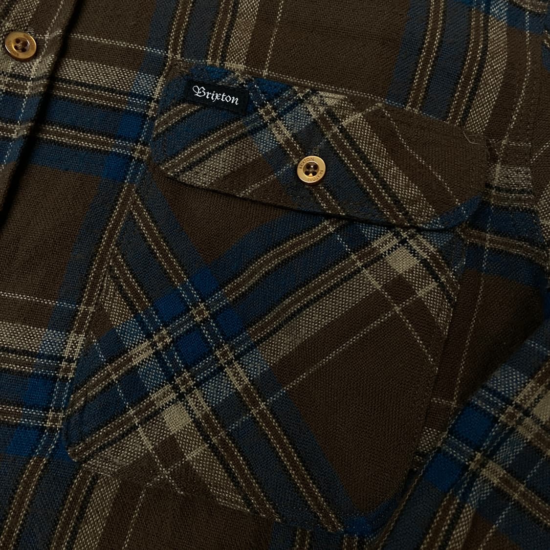[M] 브릭스톤 플란넬 긴팔 체크 셔츠 브라운 상품이미지3