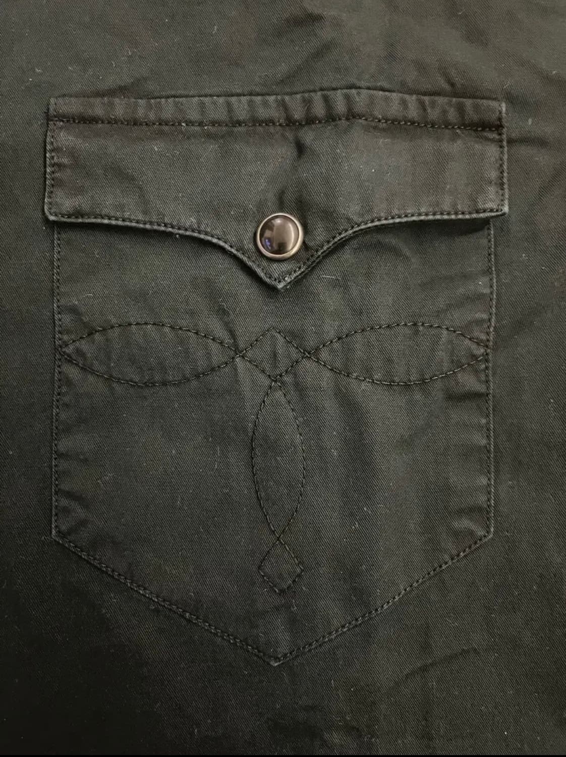 RRL COTTON BLACK WESTERN SHIRTS 상품이미지3