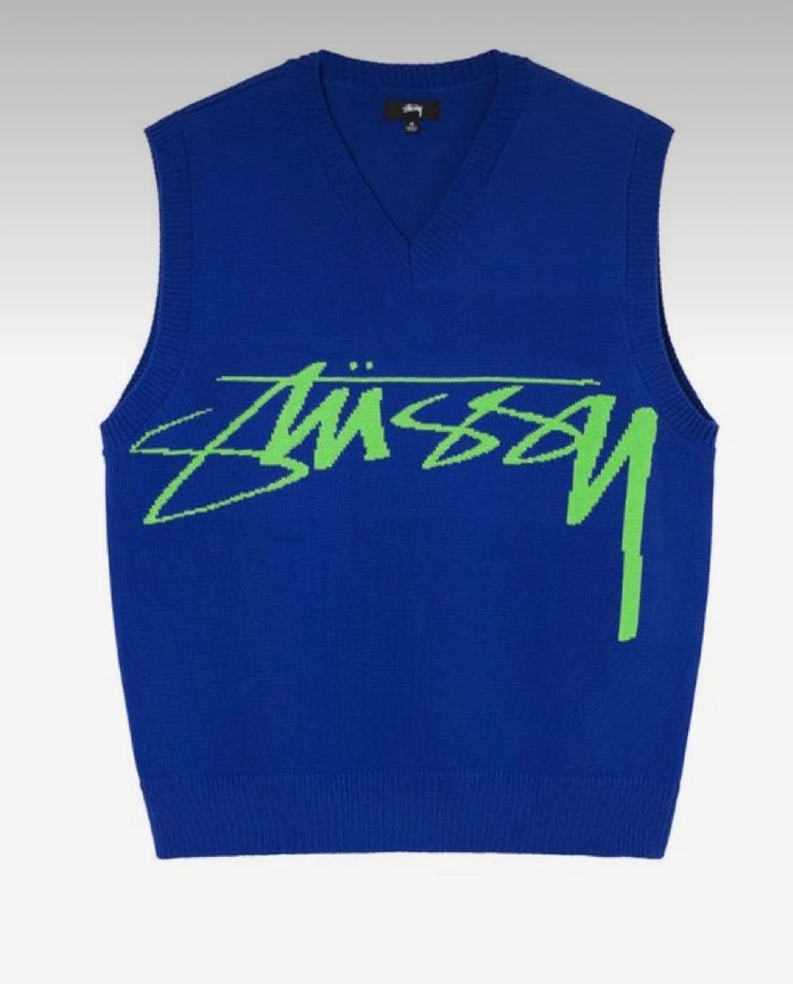 스투시 로고 니트 스웨터 베스트 상품이미지3