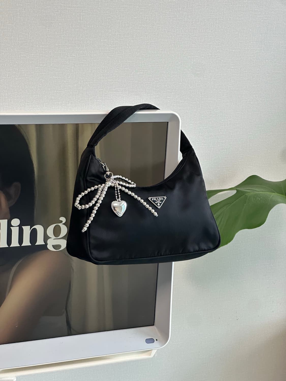 프라다 포코노 나일론 호보백 숄더백 토트백 미니 블랙 상품이미지3