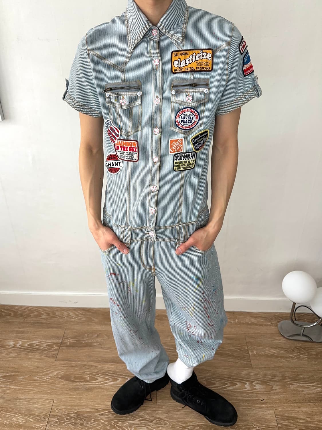 페인트 히코리 하프 점프 수트 상품이미지4