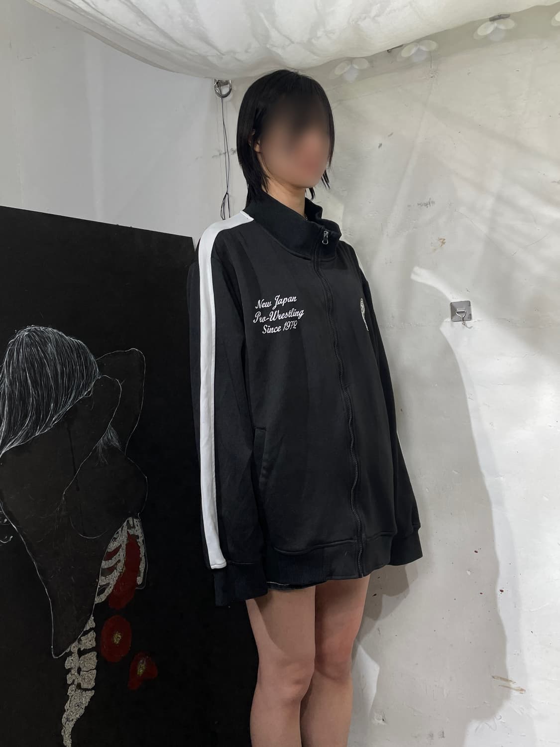 일본빈티지 new japan 빅로고 프린팅 양산형 지뢰계 오버핏 져지 5 상품이미지5