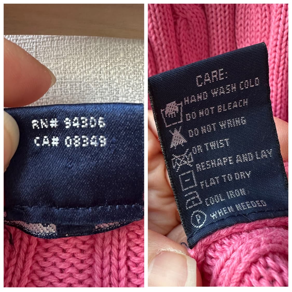 랄프로렌 스포츠 케이블 니트 코튼 스웨터 핑크 M 상품이미지10