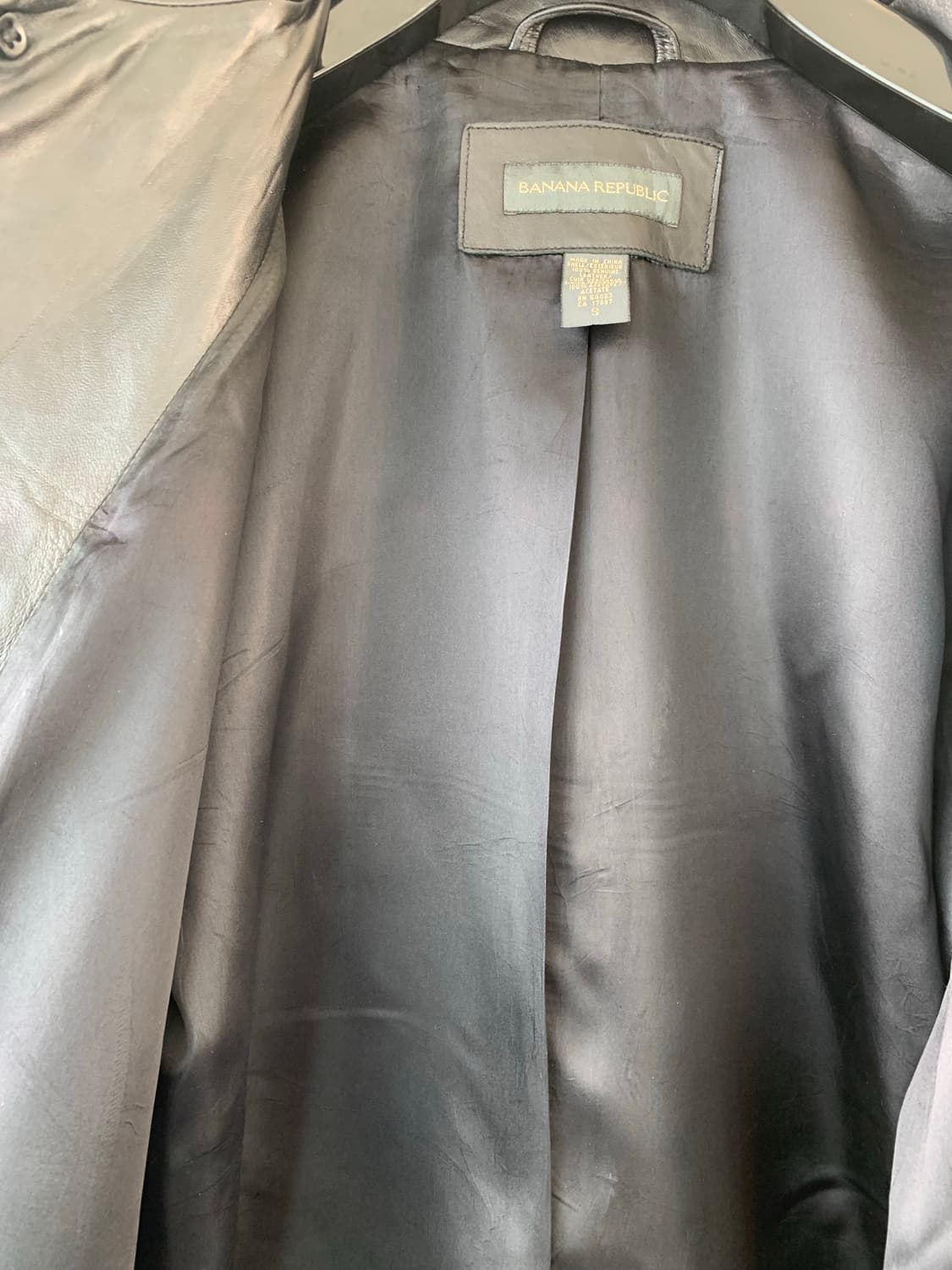 바나나리퍼블릭 램스레더 카코트 블랙 상품이미지7