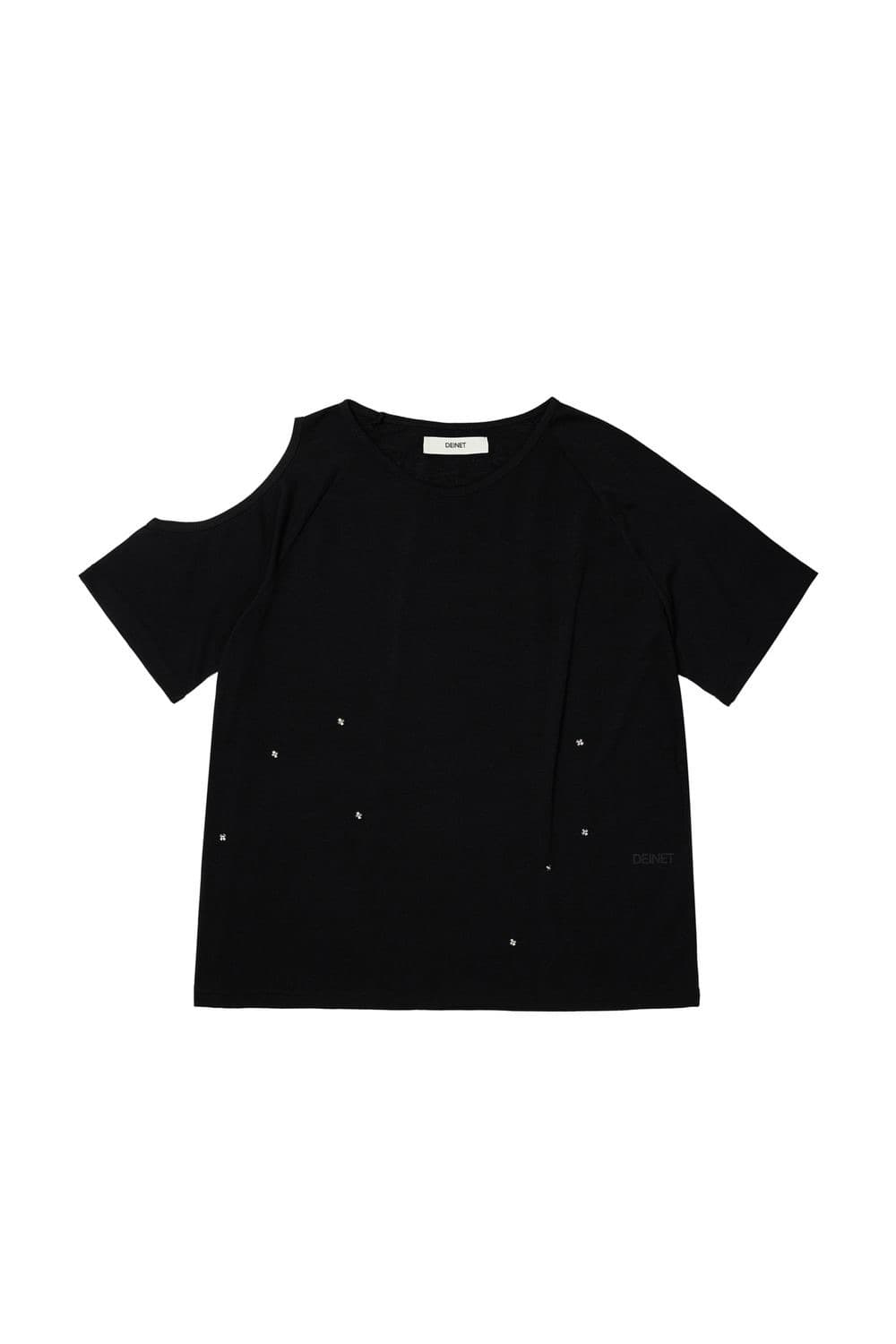 다이닛 ONE-SLIT SNAP T-SHIRTS 블랙 상품이미지4