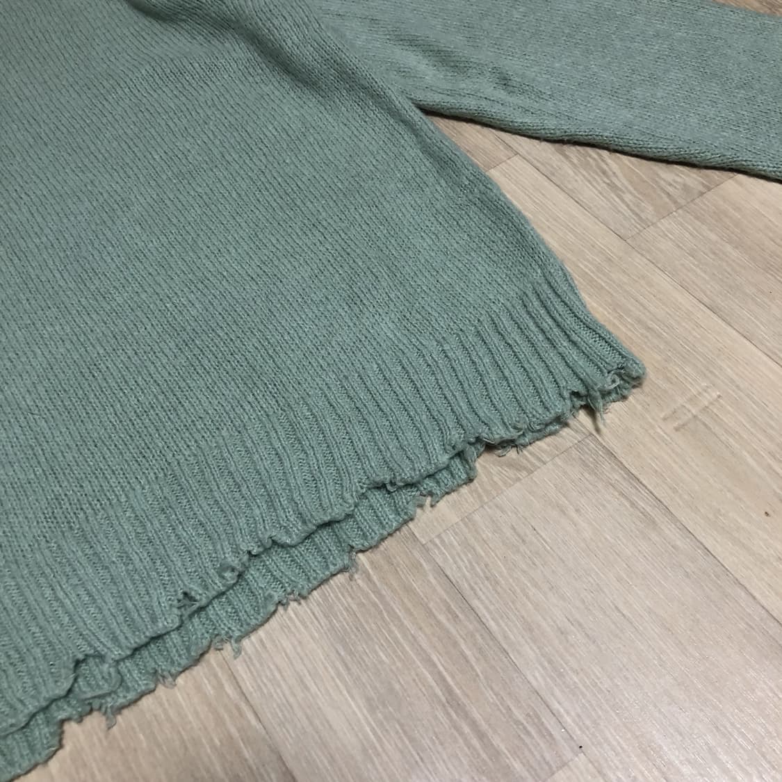 (105-110) 인스턴트펑크 오버사이즈 모헤어 크루넥 니트 민트 상품이미지6