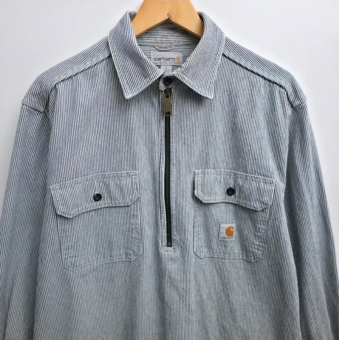 [M] 칼하트 히코리 하프집업 워크 셔츠 상품이미지2