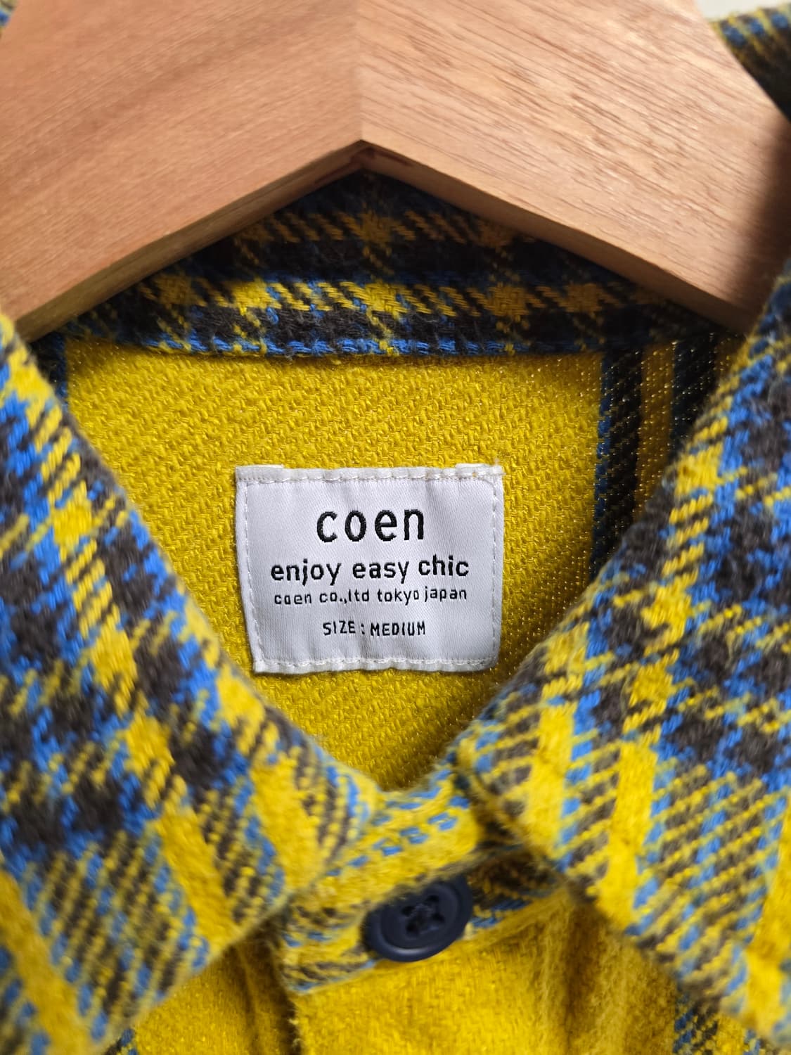 coen 코튼 레이온 체크 셔츠  상품이미지4