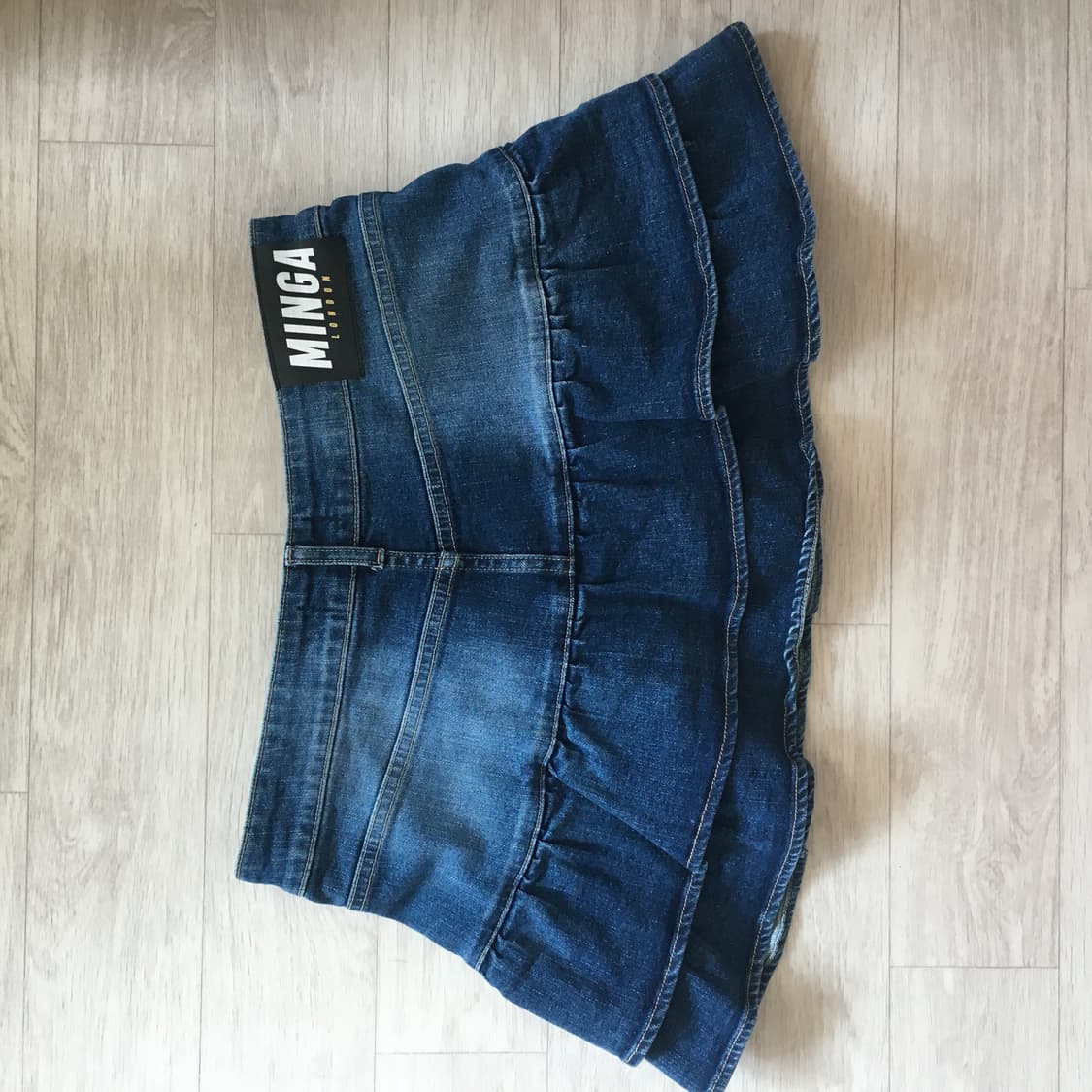(새상품)y2k 밍가런던 데님 스커트 상품이미지5
