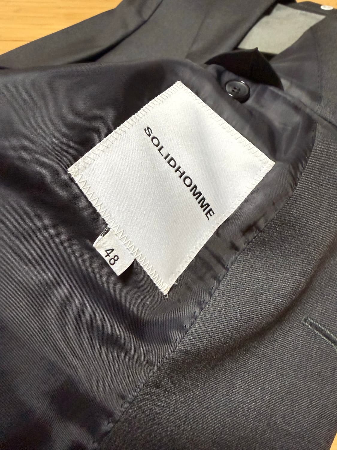 솔리드옴므 차콜그레이 수트 셋업 48 상품이미지4