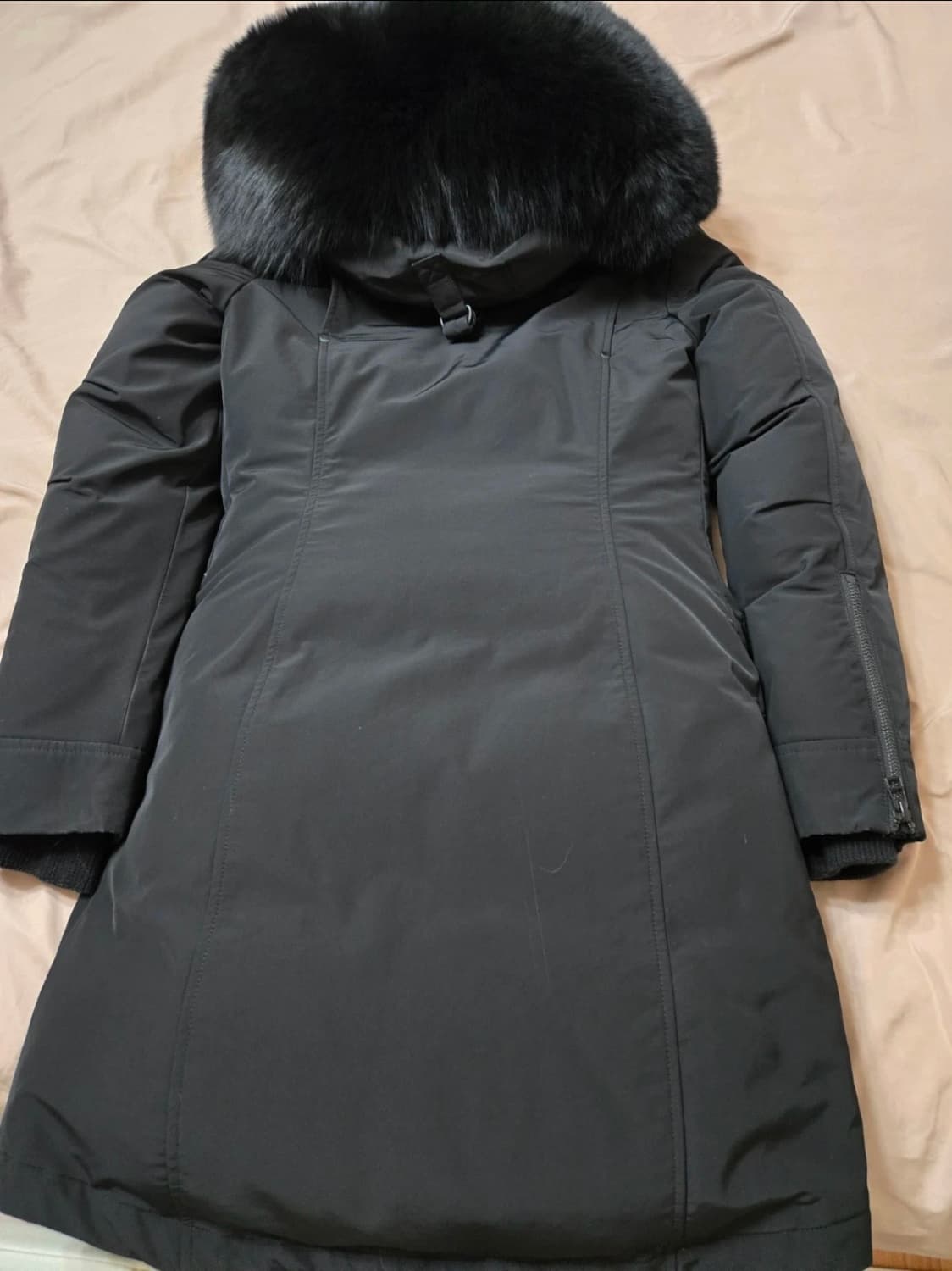 무스너클 블랙 롱패딩 xs 상품이미지3