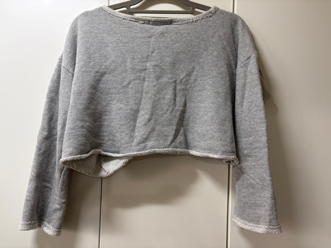 크롭 맨투맨 티셔츠 상품이미지2