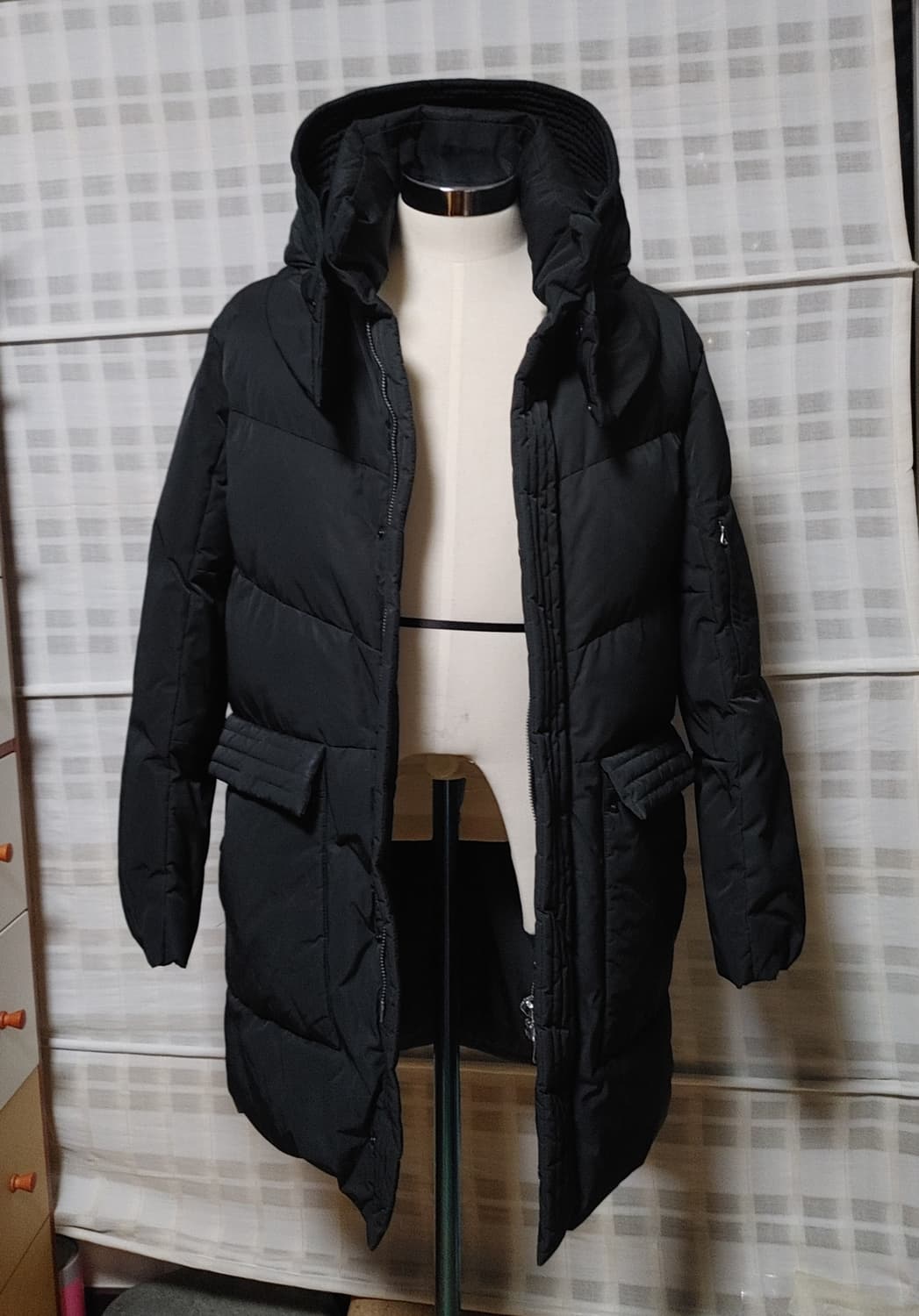 (구스다운) 솔리드옴므 패딩 점퍼 100 (슬림) / 후드 탈부착 상품이미지3