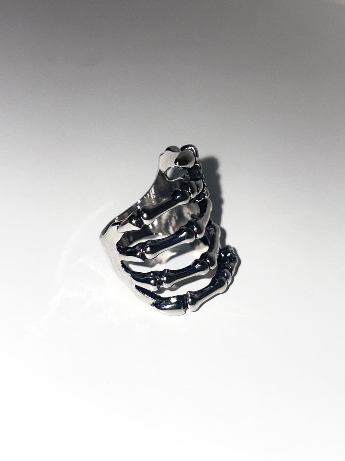 빈티지 무드 스켈레톤 크로스 링 반지 상품이미지3