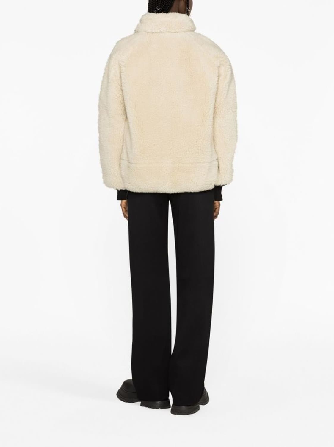 사카이 시어링 블루종 퍼 자켓 블랙/에크루 상품이미지6