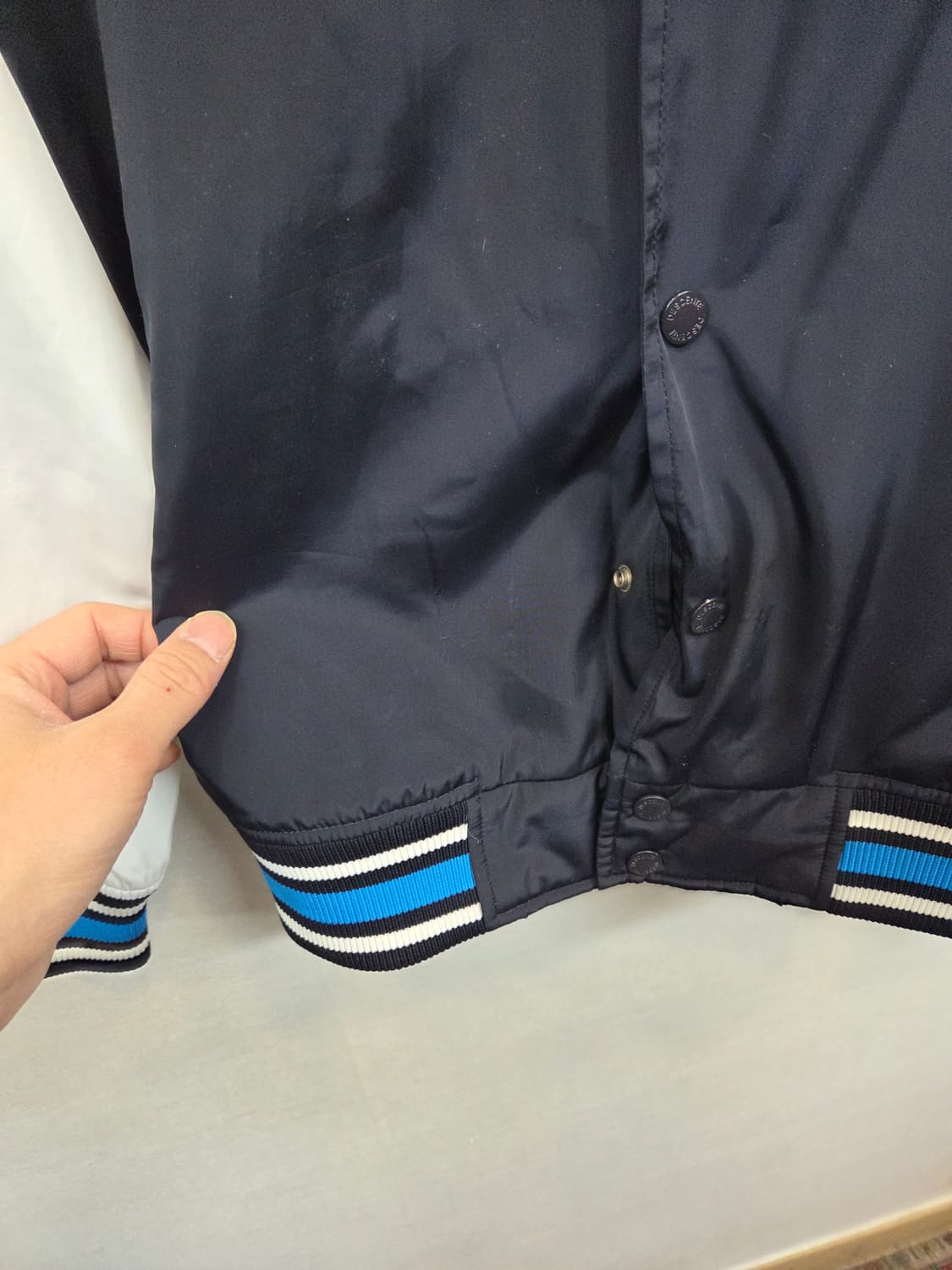 데상트 추신수 사인자수 로고 스타디움 바시티 방풍 자켓 m 상품이미지8