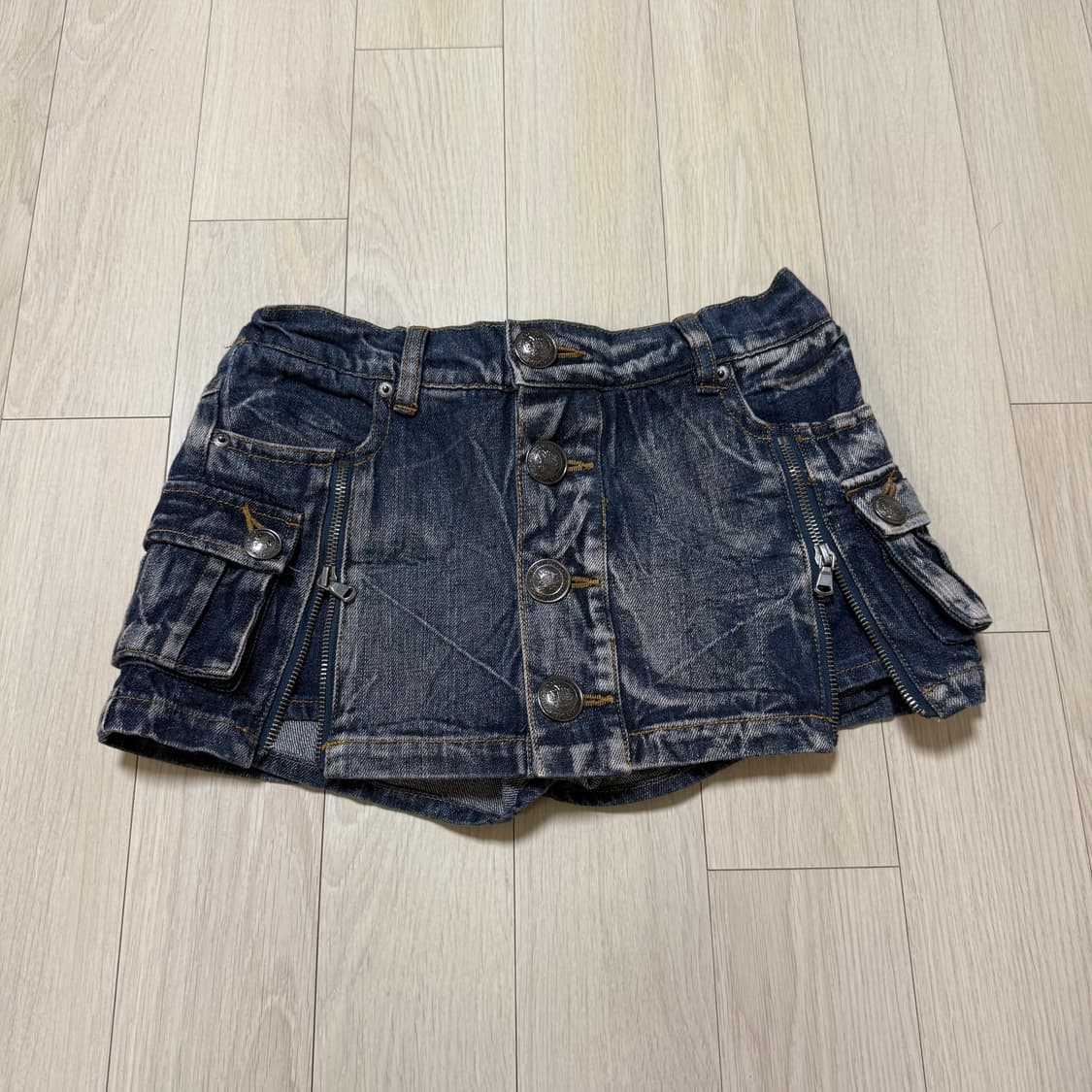 Y2k빈티지 데님 로우라이즈 스커트 상품이미지2