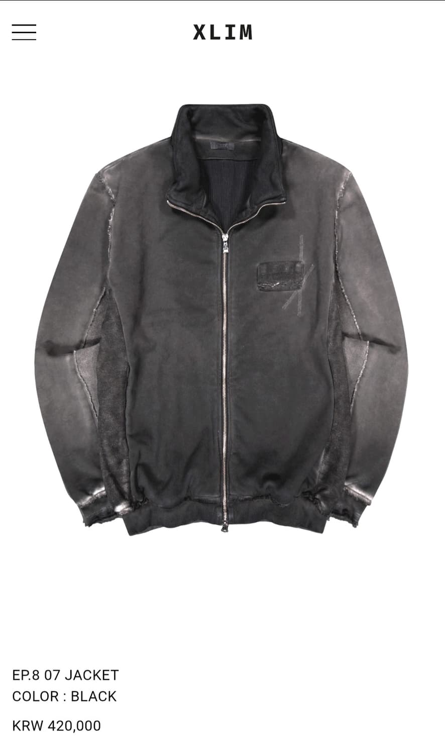 [L] 엑슬림 EP.8 07 JACKET : BLACK 상품이미지1