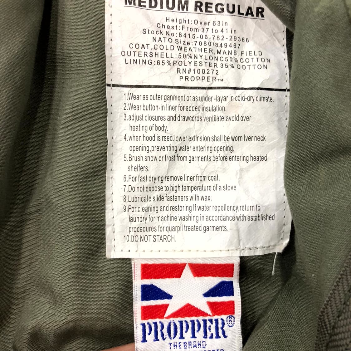 M 프로퍼 m-65 밀리터리 필드 자켓 상품이미지7