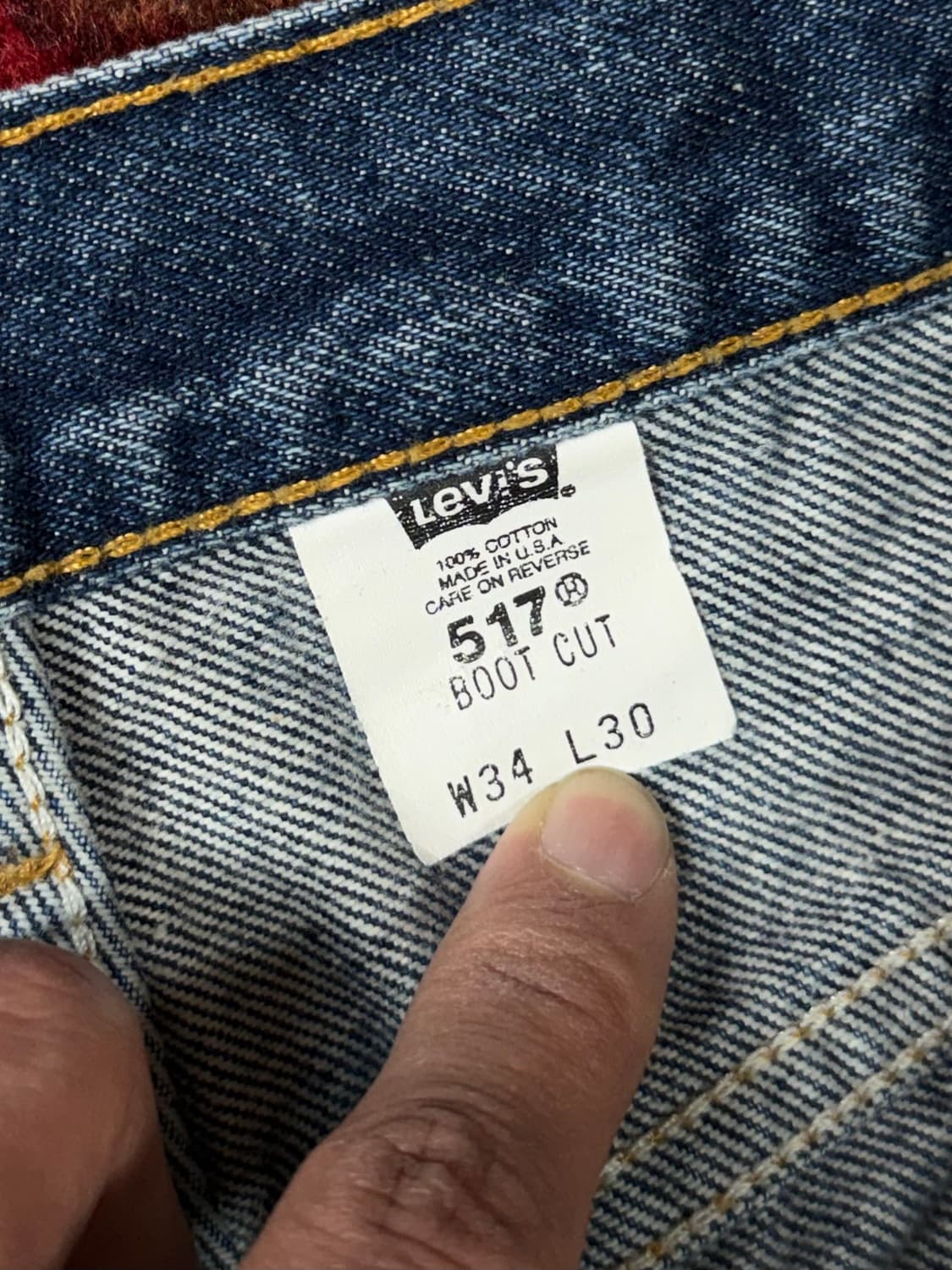 90’s USA 빈티지 리바이스 517 부츠컷 리바이스 청바지 상품이미지9